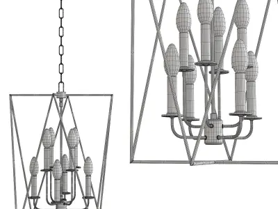  Laszlo 8 Light Pendant Light Low-poly 3D model