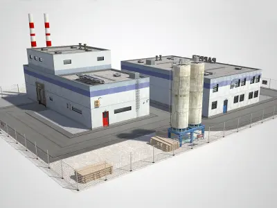 Paper Factory Low Poly PBR Low-poly 3D model