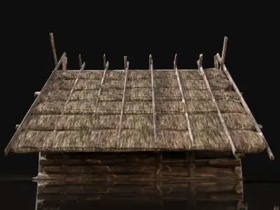 NEXT GEN AAA FANTASY MEDIEVAL VIKING WOODEN COTTAGE HOUSE HUT Low-poly 3D model