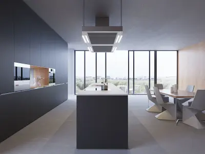 Corona - 3ds Max Scene files - Minimalist Kitchen Interior Scene 3D model