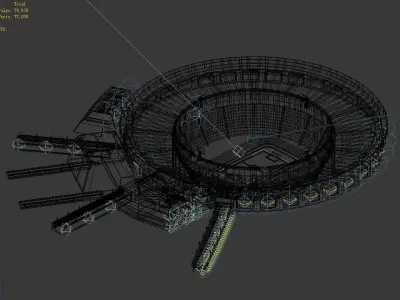 Different dimension - stadium - square 02 3D model