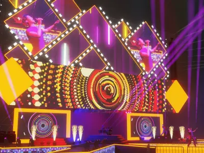 ARENA ANIMATED CONCERT SHOW 3D model