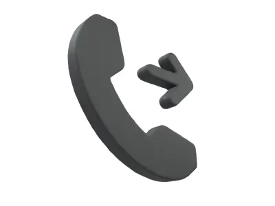 Phone Call Symbol v1 001 Low-poly 3D model