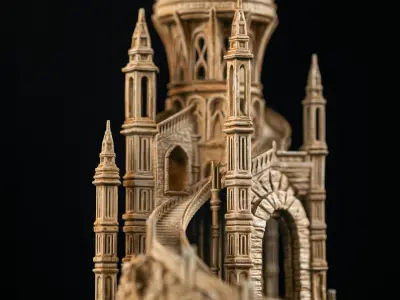 ELVEN DREAM CASTLE - LOTR-INSPIRED FANTASY TOWER 3D print model