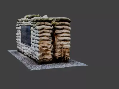 checkpoint charlie realistic Berlin scan 3D model