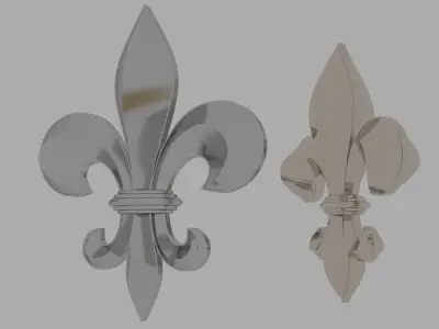 Lily gold Free low-poly 3D model