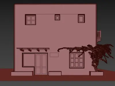 3D model House in Mykonos island Greece 3D model