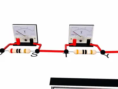 Electric Circuit Low-poly 3D model