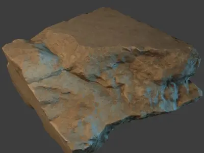 Limestone Debris Low-poly 3D model