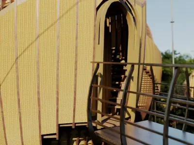 Futuristic Eco Mangrove Resort - Architecture FULLPACK 3D Scene Low-poly 3D model