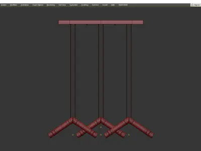 Avedu LED Linear Pendant Light Low-poly 3D model