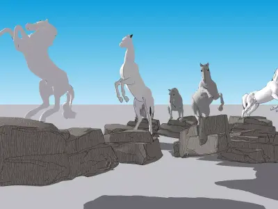 Atrwork Horses 3D model
