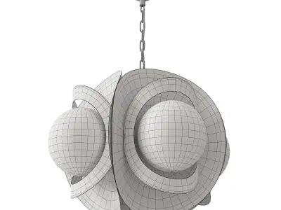 Mid Century Pendant Lamp Low-poly 3D model
