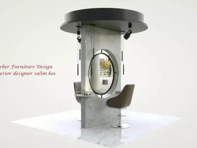  Barber Furniture 3d model 3D model