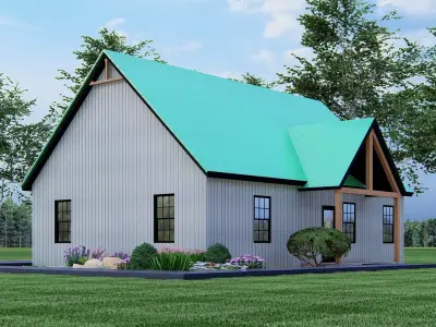 Brando Small Modern House  3D Model OBJ FBX DWG  SKP  Renders 3D model
