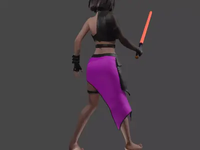 Cute Sith Girl 3D print model