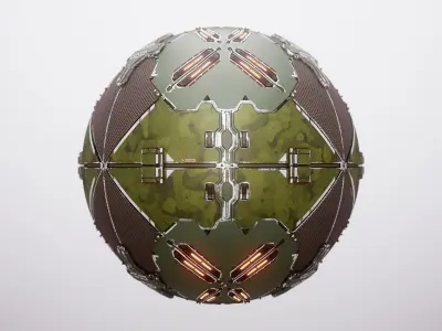 PBR Sci-Fi Spaceship Texture 05 Low-poly 3D model