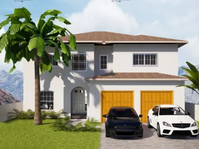 Miami Style House  3D model