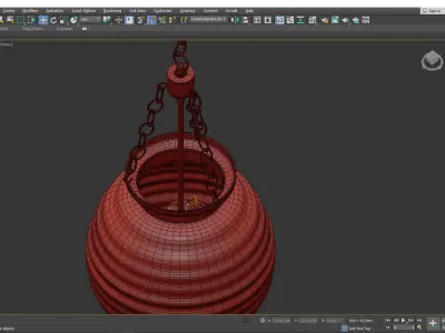 Beehive Pendant Light Low-poly 3D model