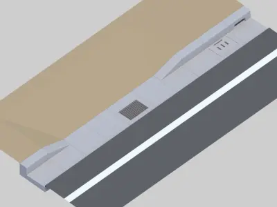 L-shaped gutter Street culvert Type 2 3D model