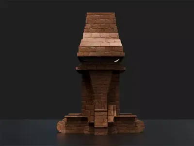 Gapura Gate Low-poly 3D model
