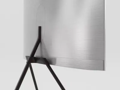 55 QLED TV with Studio Stand Free 3D model