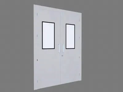 Double Door Low-poly 3D model