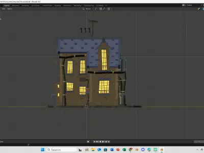 Haunted house Low-poly 3D model