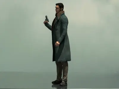 Officer K  Low-poly 3D model