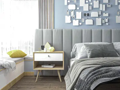 Modern Minimalism - 3D Bedroom Model 3D model