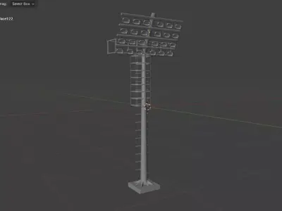  Stadium Lighting 02 3D model