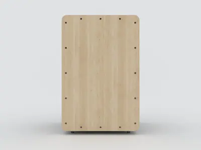 Cajon wooden cuboid 3D model