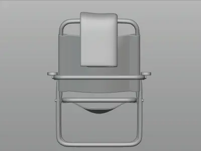 Beach chair with towel 3D model purchase
