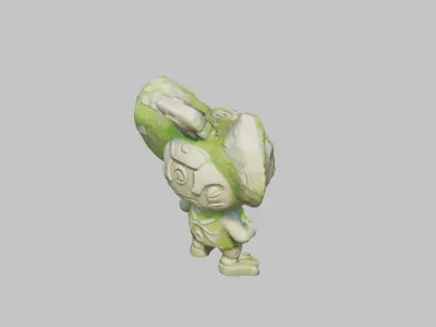 Cute Chunky Alien Low-poly 3D model
