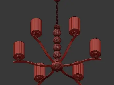 ENGLEHORN chandelier with four candle holders 3D model purchase