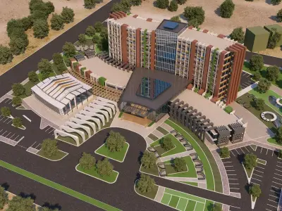 0071 - Financial Center - 2021 - 01 - 2Ds Plans - 3Ds Files 3D model