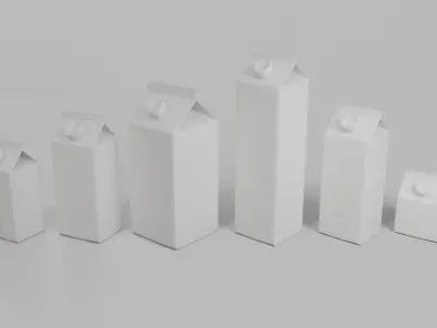  Beverage Carton Gable-Top Full Set - Customizable Pack 