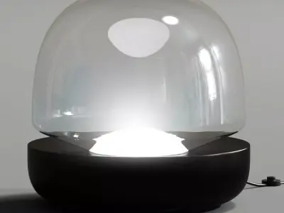 Stone Table Lamp 3D model