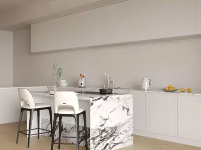 Island dining room 3D model