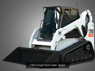 S185 Skid Steer - T190 Compact Track  Loaders  2 in 1 3D Model Pack