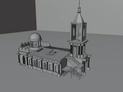 PUBG I Church Low-poly 3D model