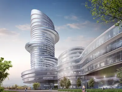 Modern building concept 3D model