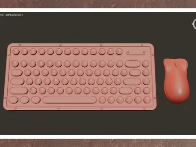 Azio Vintage Set Mini Low-poly 3D model