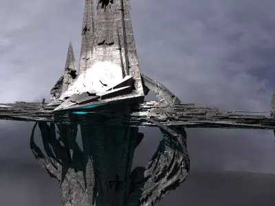 Dark Sun Towers kitbash 1 3D model