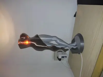 DressWoman bedside lamp 3D print model