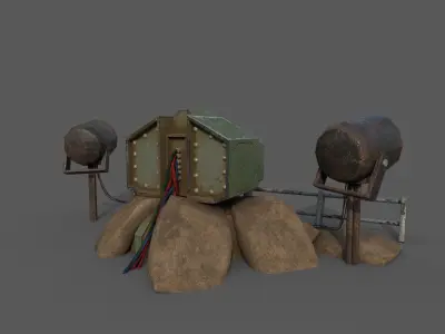 zombie gun Low-poly 3D model