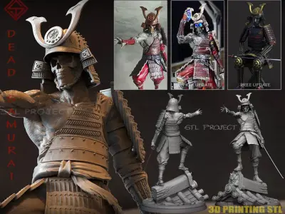 Dead Samurai 3D print model