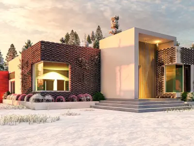 3Bedroom-residential-apartment Low-poly 3D model