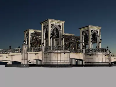 Souk Al Bahar Bridge 3D model