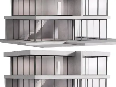 Modern Concrete House  3D model purchase